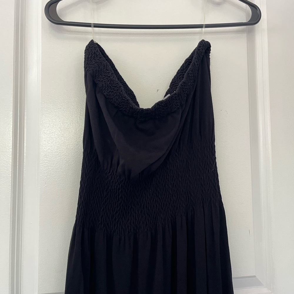🔥3/$15 lark + grey | Black Strapless Maxi Dress